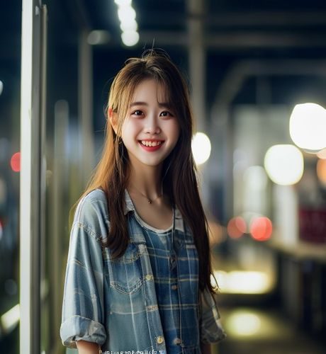 桥本有菜出道早期宣传照片，清纯少女形象展现在明亮摄影棚中，笑容灿烂充满青春活力